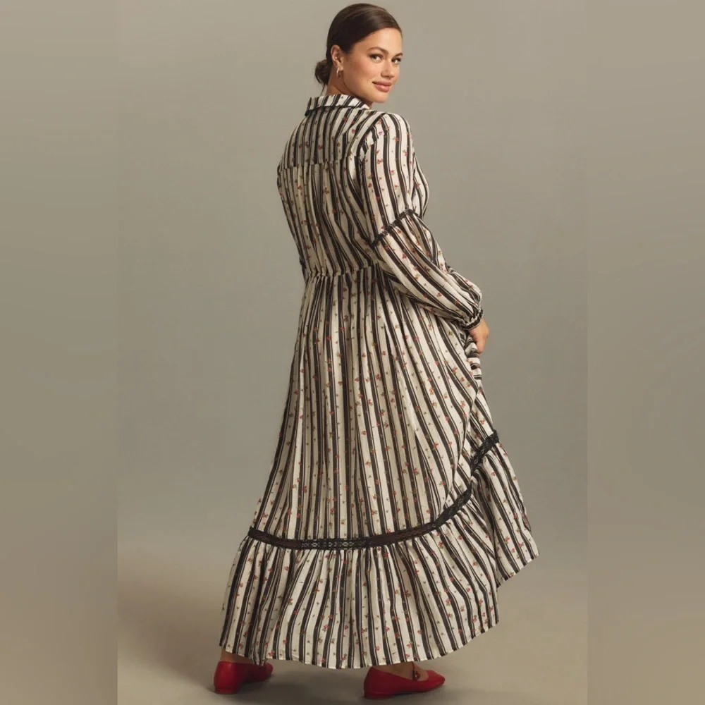 Anthropologie Printed Buttondown Shirt Dress - Picture 3 of 7